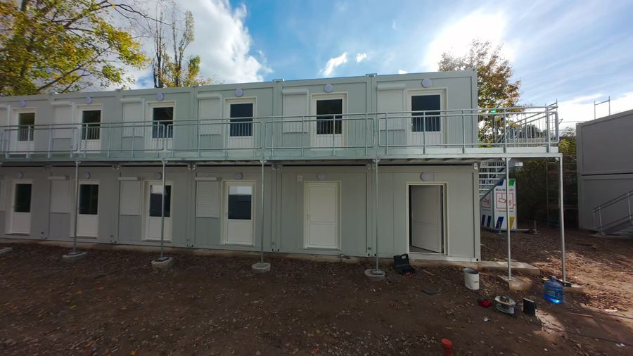 Containersiedlung Kamp-Lintfort — FPV-Baudokumentation