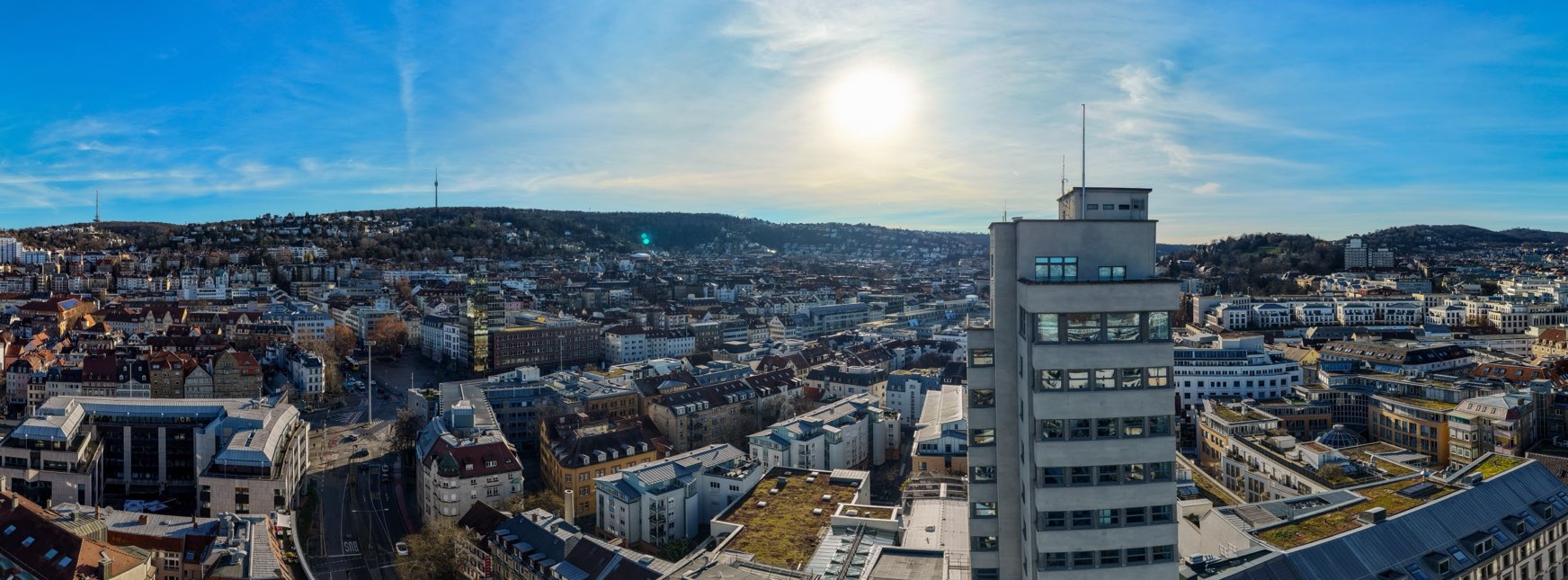 Panorama über Stuttgart aus der Objekt-Dokumentation „Vier Giebel